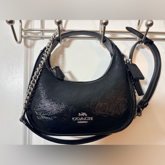 ✨ FLAWLESS Coach Carmen Mini Crossbody - Black Crinkle Patent Leather (CW036) - Picture 13 of 13